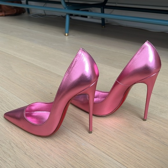 Christian Louboutin | Metallic Pink So Kate 120 Heels - Size IT 39 - Picture 7 of 16